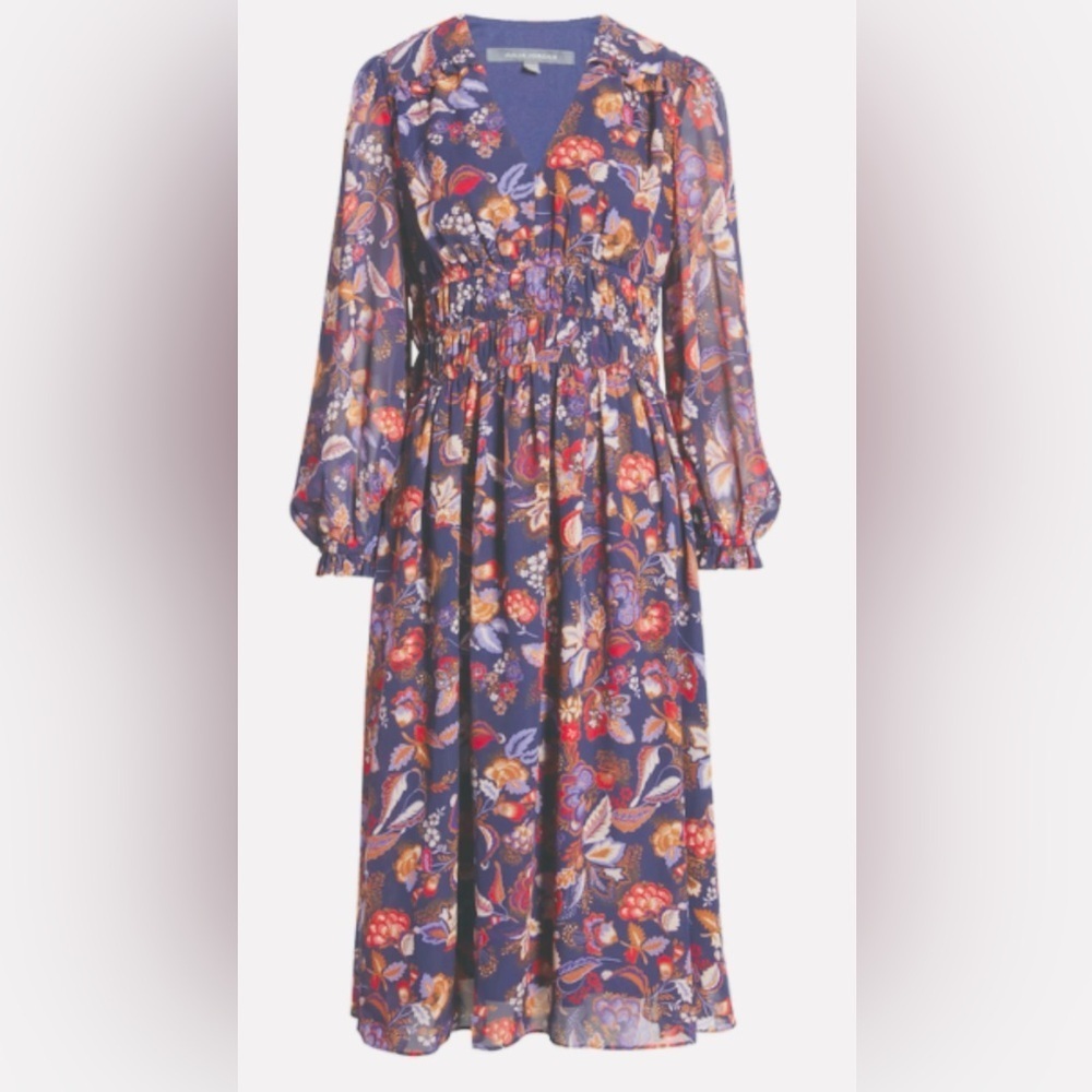 🌸 Julia Jordan Floral Midi Dress – Size 6 - Picture 11 of 12